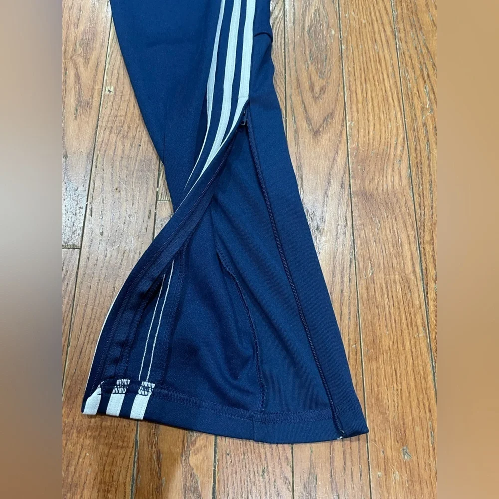 Adidas Dark Blue Joggers with White Stripes